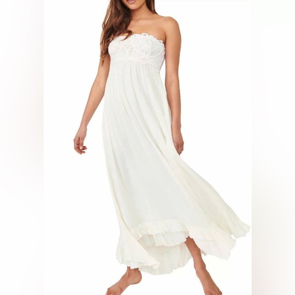 Free People Dress Women’s XS Adella Corset Maxi in Ivory FP ONE - Picture 3 of 10